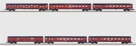 Pennsylvania Railroad Streamliner 6-Car Set (L)
