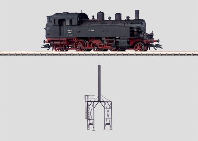 Digital DB class 75 Steam Locomotive with Heating Chimney