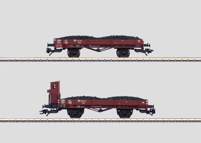 DB Low Side 2-Car Set for Locomotive Cinder Transport (L)