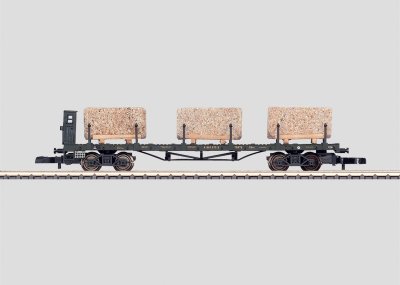 K.Bay.St.E. Flat Car with Load of Real Sandstone Blocks
