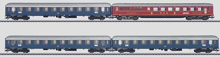 Express Train Passenger Car Set