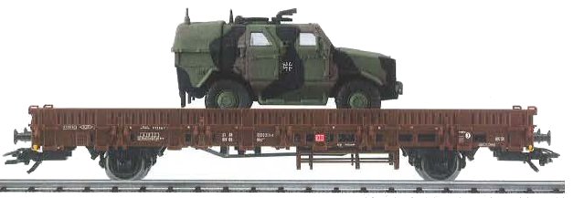 HO German Federal Army Kbs 443 Stake Car & Dingo 1 Vehicle