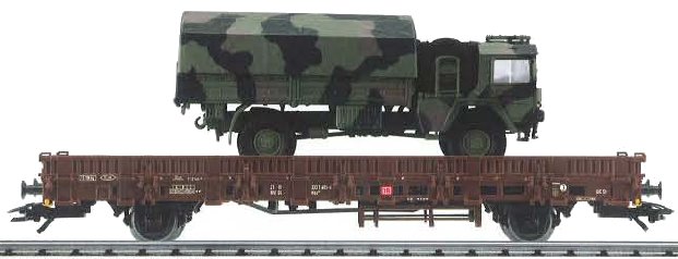 HO German Federal Army Kbs 443 Stake Car & 5T GL Mil Truck