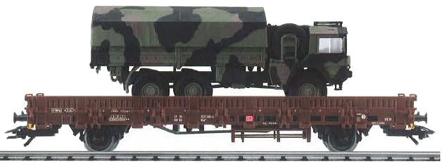 HO German Federal Army Kbs 443 Stake Car & 7T GL Mil Truck
