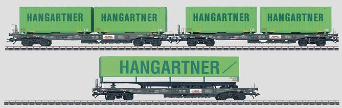 SBB/CFF/FFS Loaded Deep Well Flat 3-Car Set