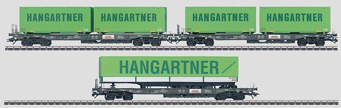 SBB/CFF/FFS Loaded Deep Well Flat 3-Car Set