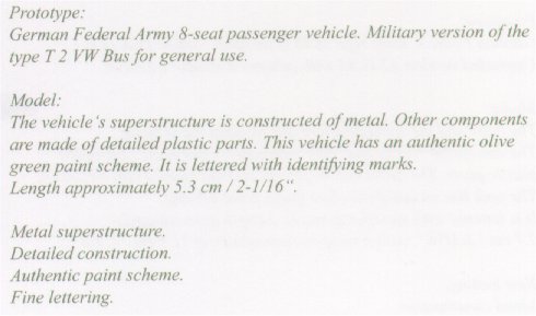 German Federal Army: VW Bus as an 