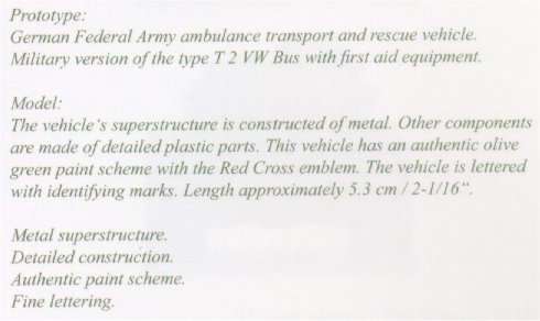 German Federal Army: VW Bus as an Ambulance