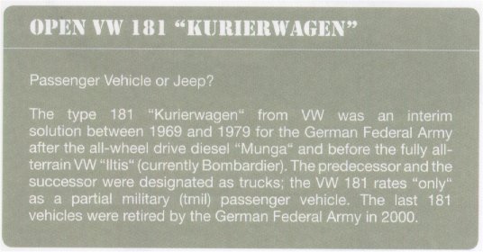 German Federal Army: Open VW 181 Open 