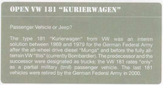 German Federal Army: Open VW 181 Open 
