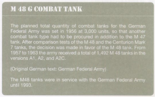 German Federal Army: M 48 G Combat Tank