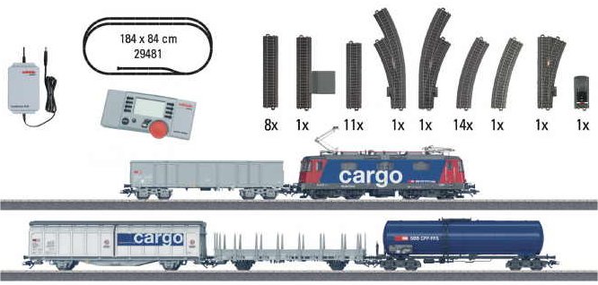 Swiss Freight Train Starter Set w/Mobile Station