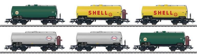 DB Tank 6-Car Set (2 each DEA, Esso and SHELL)