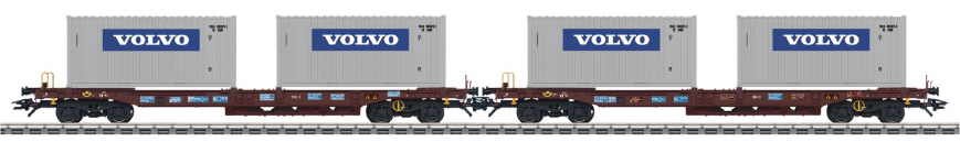 SJ Deep Well Flat 2-Car Set w/Load