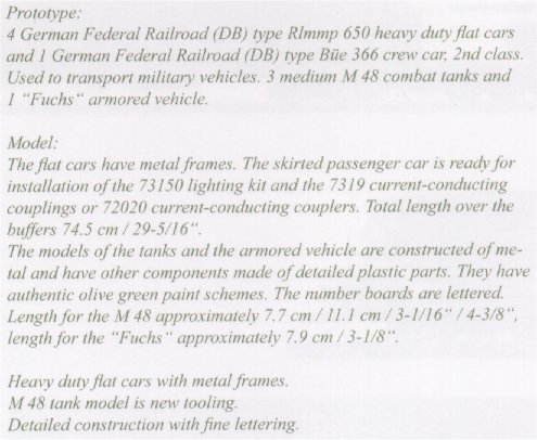 German Federal Army: Tank Transport Train with Tank Crews Car (L)