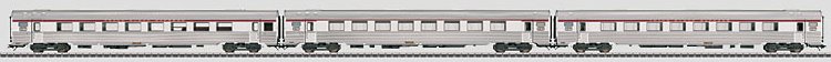 TEE (INOX) Express Train Passenger Car Set (3 cars)