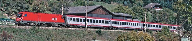 OBB EC Express Train Passenger Car Set