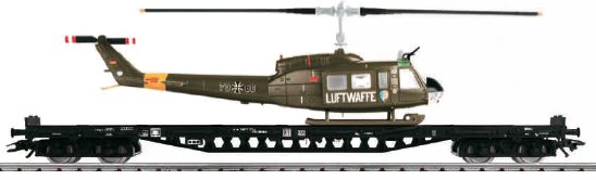 German Federal Air Force: Type Rs Flat Car w/Bell UH-1D Helic