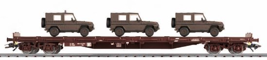 Austrian Federal Army: Type Rs Flat Car w/3 Different Puch G