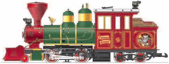 Forney Christmas Steam Locomotive