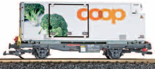 Rhaetian RR COOP Broccoli Container Car