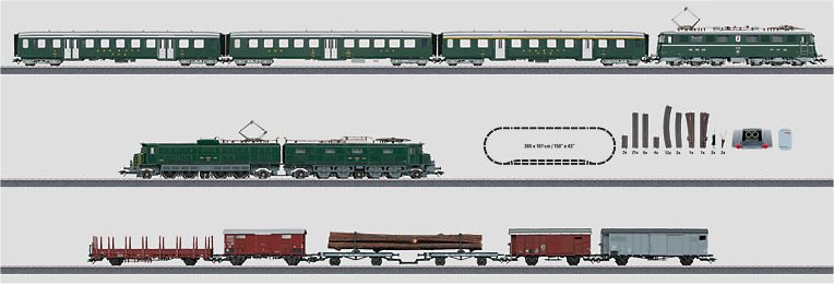 Mega-Digital Start set w/2 Trains, Central Station, track, transformer