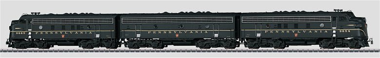 Pennsylvania F7 A-B-A Diesel Locomotive Set