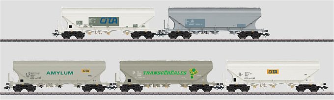 SNCB (Belgium) 5-Car Grain Transport Car SEt