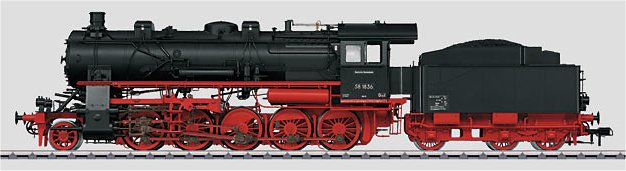 DB Class 58 (2-10-0) Steam Locomotive w/Tender