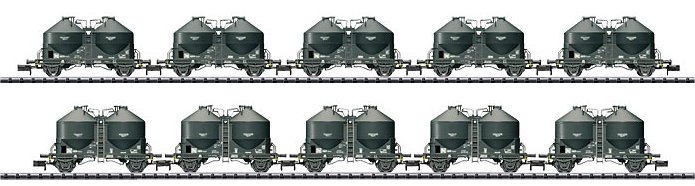 Bulk Powdered Freight Silo Car Set.