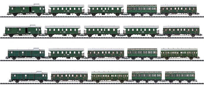 Passenger Commuter Service Display with 20 Cars.