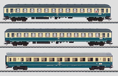 Märklin Mini-Club 8722 Train Rapide-Fourgon de la DB bleu beige 