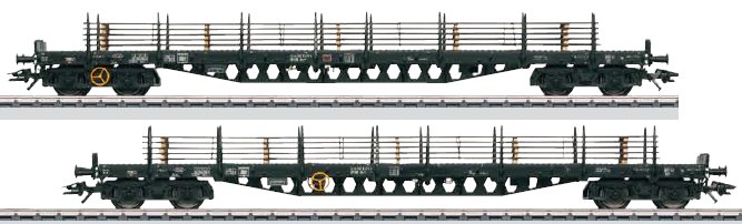 Flat 2-Car Set with sheet steel load (L)