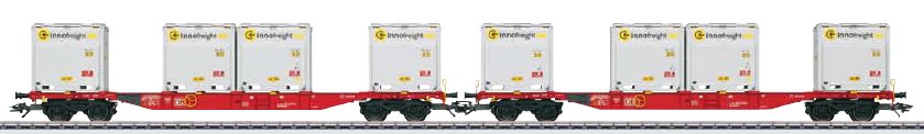 DB AG Container Flat Car Set with WoodTainer XS Containers