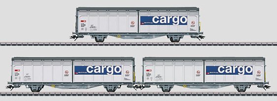 SBB Sliding Wall Boxcar 3-Set