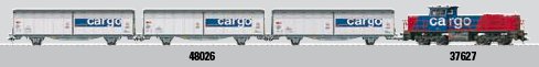 SBB Sliding Wall Boxcar 3-Set