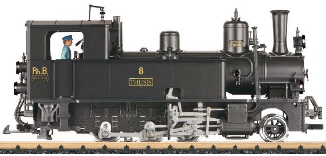 RhB cl G 3/4 Steam Locomotive Road No 8 Thusis