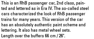 RhB Passenger Car, 2nd Class