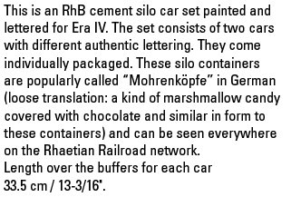 RhB Cement Silo 2-Car Set