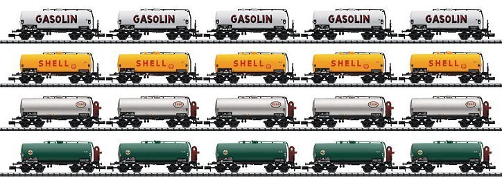 Display Set 20 Tank Cars Motor Fuels