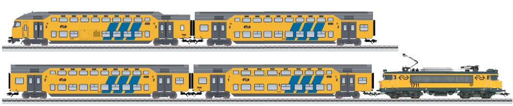 Bi-level Commuter Train Set