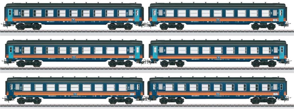 SNCB/NMBS Tin Plate Passenger 6-Car Set