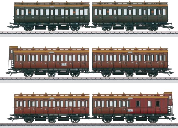 Set with 3 Pairs of KPEV Compartment Cars