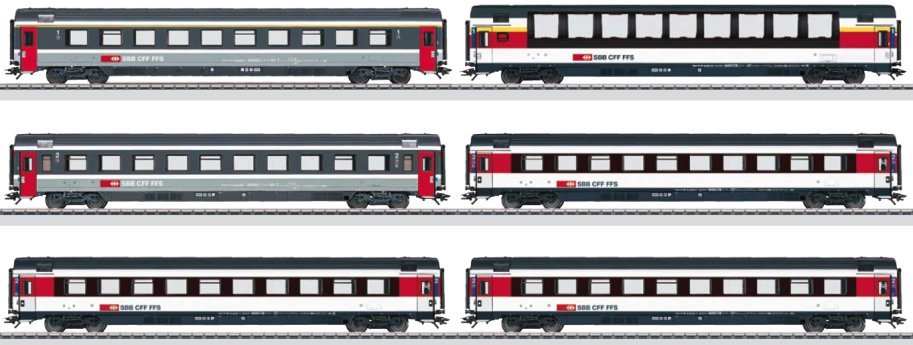 SBB EuroCity Express Train Passenger 6-Car Set