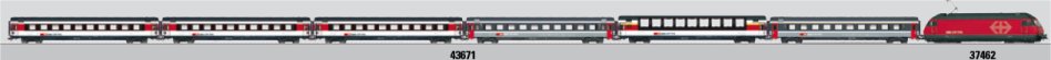 SBB EuroCity Express Train Passenger 6-Car Set