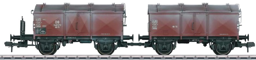 DB Pair of Gondolas with Roofs with Hinged Hatches