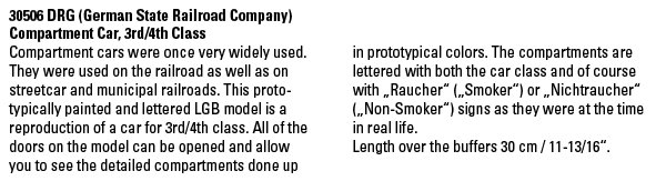 DRG (German State Railroad Company) Compartment Car, 3rd / 4th Class