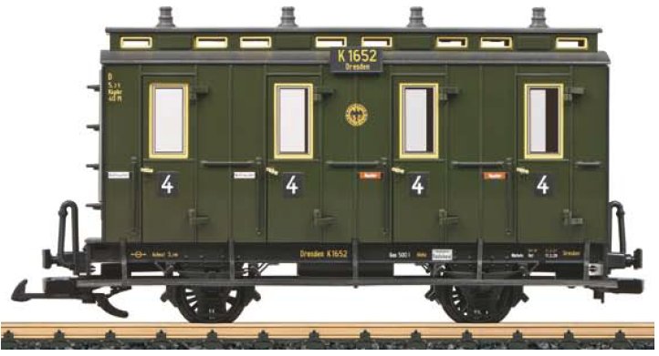 DRG (German State Railroad Company) Compartment Car, 4th Class
