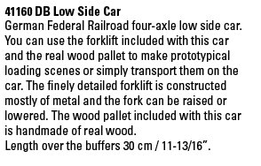 DB Low Side Car w/Forklift Load