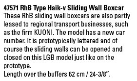 RhB Type Haik-v Sliding Wall Boxcar